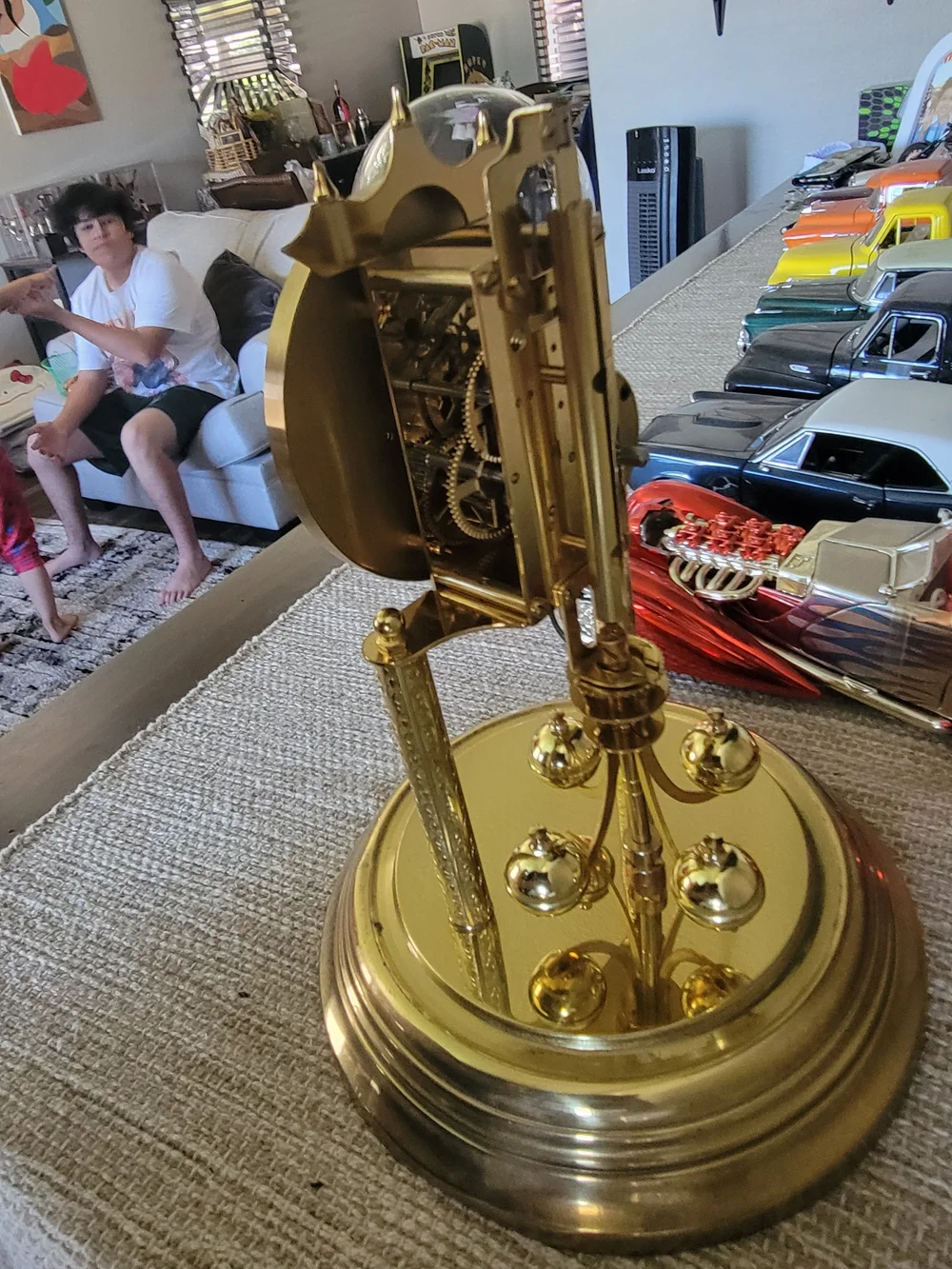 Gold Anniversary Dome Clock Made In German *no Key